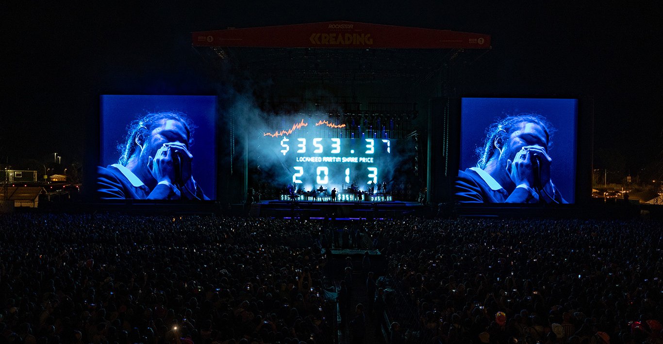 Hozier at Reading Festival LED screen