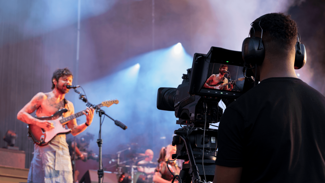 Creative Technology camera operator supporting live concert video production