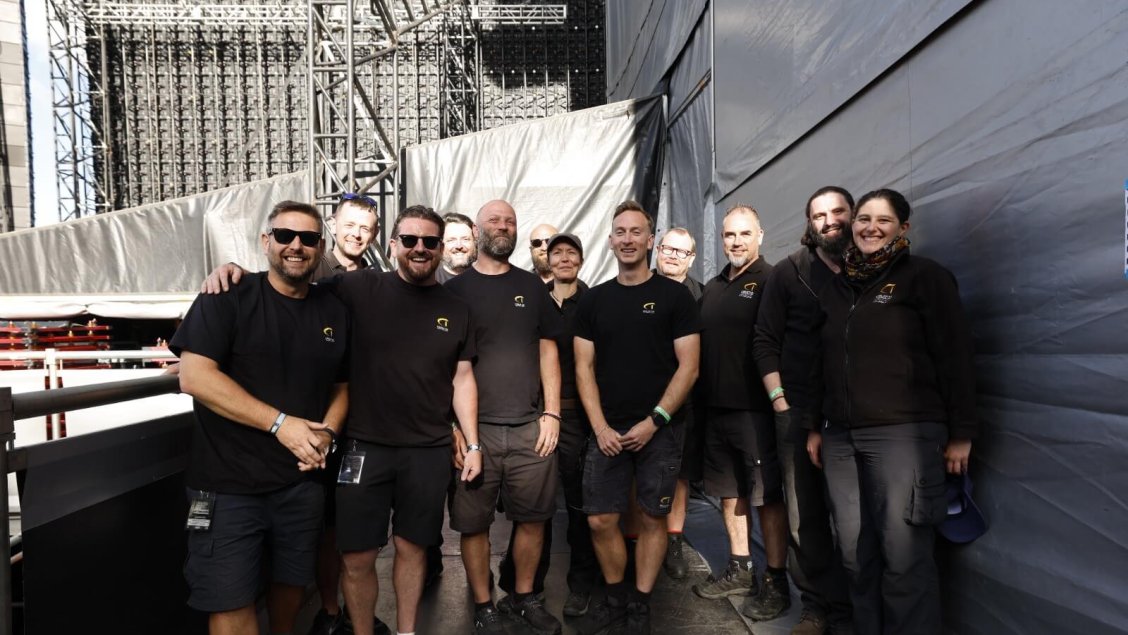 Creative Technology technical crew delivering a live music production
