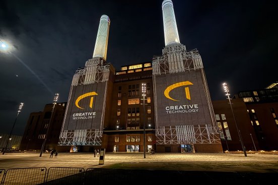 CT projection mapping at Battersea Powerstation